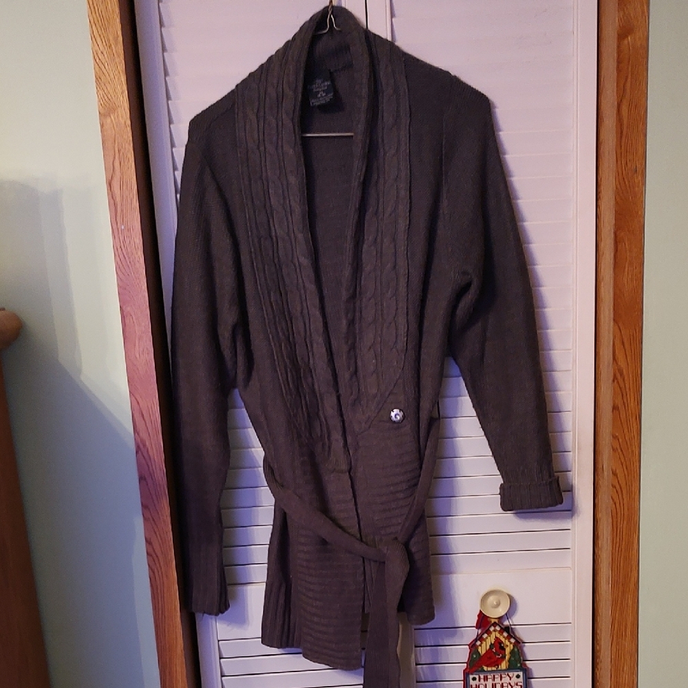 Faded Glory Gray Cardigan Sweater